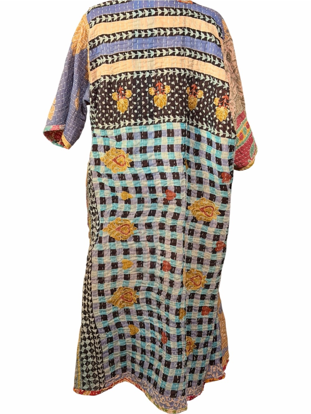 Kantha Style Reversible Duster - Small Call Out Shown In Photos - Picture 5 of 8